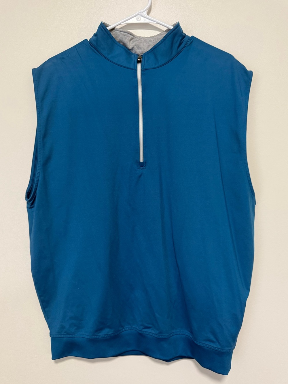 FootJoy FJ Men’s Large Blue 1/4 Zip Golf Vest Performance Pullover